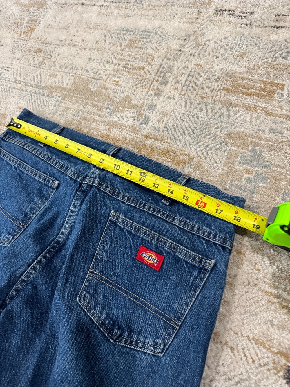 Dickies Men's Blue Denim Jeans - Straight Fit Vintage 36x30 - Picture 2 of 6